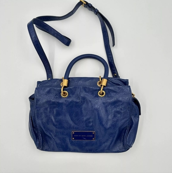 Marc by Marc Jacobs Too Hot to Handle leather shoulder tote Electric Blue - Picture 1 of 5